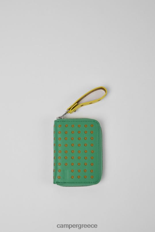 πράσινος mosa πράσινο και κίτρινο μικρό δερμάτινο πορτοφόλι νέες παραλαβές Camper XTDPX1783