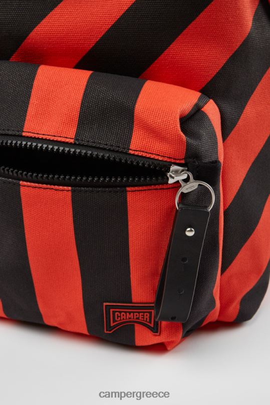 μαύρος αποκλειστικό ado μεγάλο μαύρο και κόκκινο σακίδιο από ανακυκλωμένο βαμβάκι Camper XTDPX1860