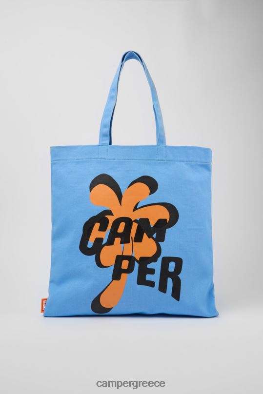 μπλε τσάντα tote design conmigo μπλε πορτοκαλί και μαύρο Camper XTDPX1768