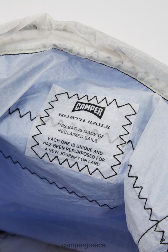 μπλε x βόρεια πανιά μπλε και λευκή τσάντα shopper Camper XTDPX1771