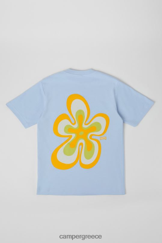 μπλε μπλουζάκι μπλουζάκι από βιολογικό βαμβάκι νέες παραλαβές Camper XTDPX1827