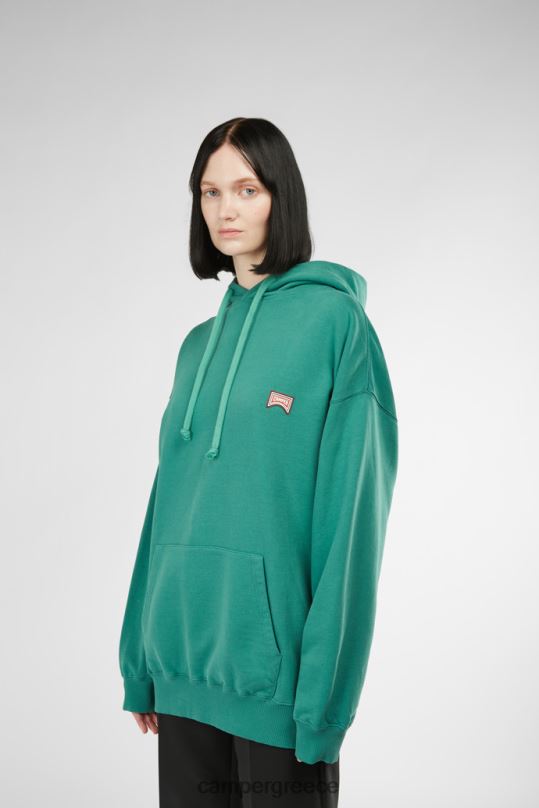 πράσινος design φούτερ με φούτερ με πράσινη και λευκή στάμπα unisex Camper XTDPX1833