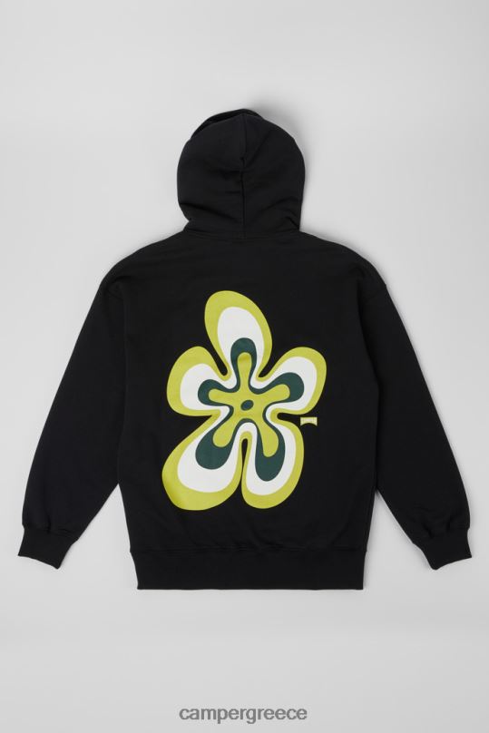 μαύρος Σχεδιασμός hoodie μαύρο hoodie από οργανικό βαμβάκι Camper XTDPX1824