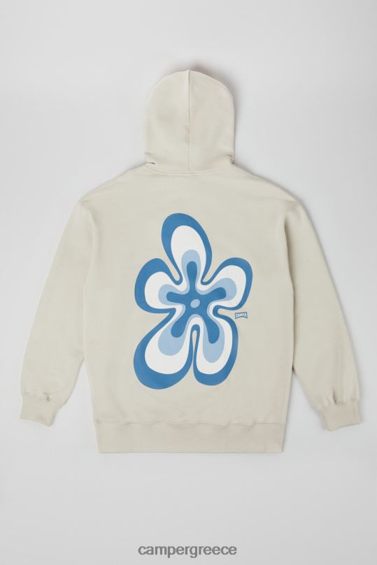 γκρί αποκλειστικό hoodie γκρι hoodie από οργανικό βαμβάκι Camper XTDPX1825
