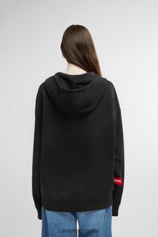 μαύρος hoodie μαύρο hoodie με λογότυπο Camper XTDPX1842
