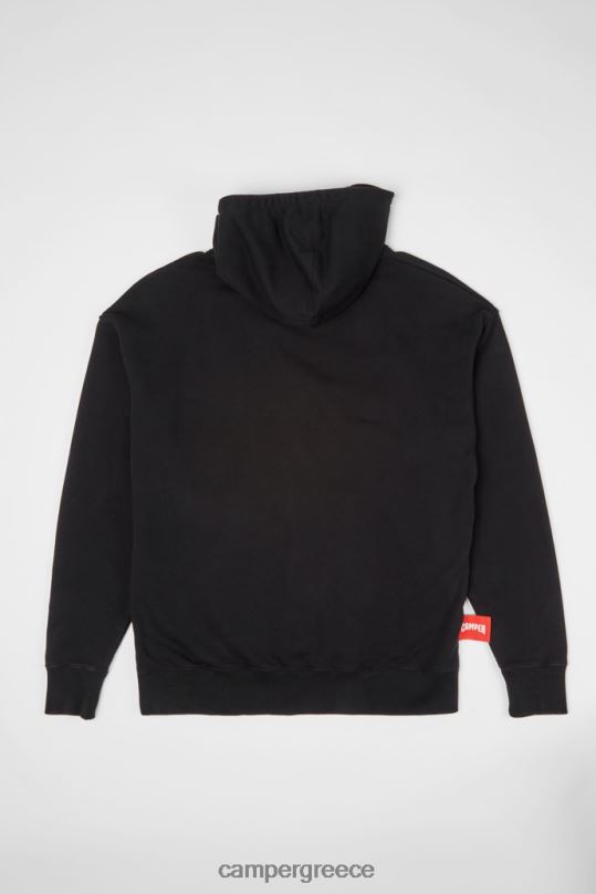 μαύρος αποκλειστικό hoodie μαύρο hoodie με στάμπα αλόγου Camper XTDPX1849