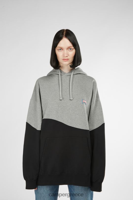 γκρί hoodie γκρι και μαύρο unisex hoodie νέες παραλαβές Camper XTDPX1835