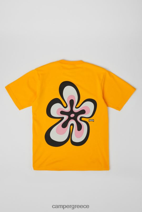 πορτοκάλι αποκλειστικό t-shirt πορτοκαλί μπλουζάκι από οργανικό βαμβάκι Camper XTDPX1828