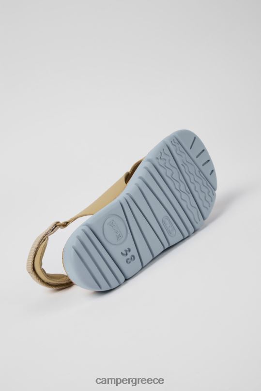 μπεζ Αποκλειστικά γυναικεία σανδάλια από δέρμα και υφασμάτινα ρουγκα μπεζ Camper XTDPX869