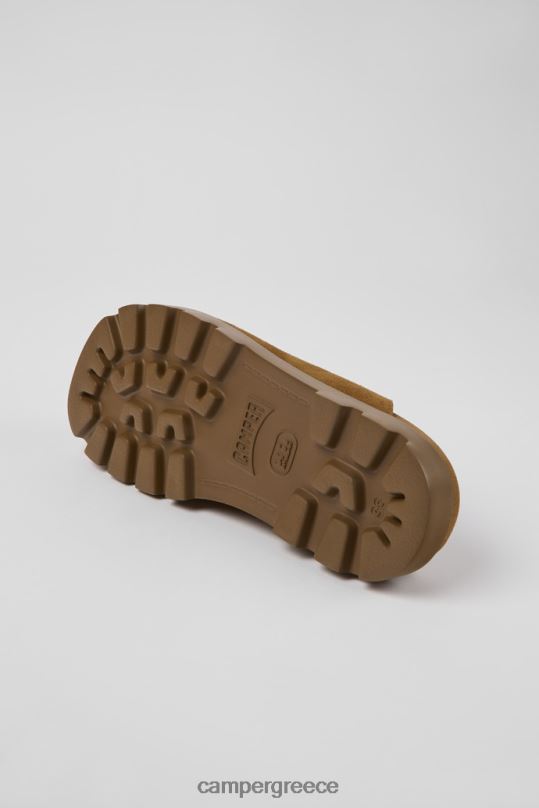 καφέ σχέδιο brutus σανδάλι καφέ δερμάτινα τσόκαρα για γυναίκες Camper XTDPX840