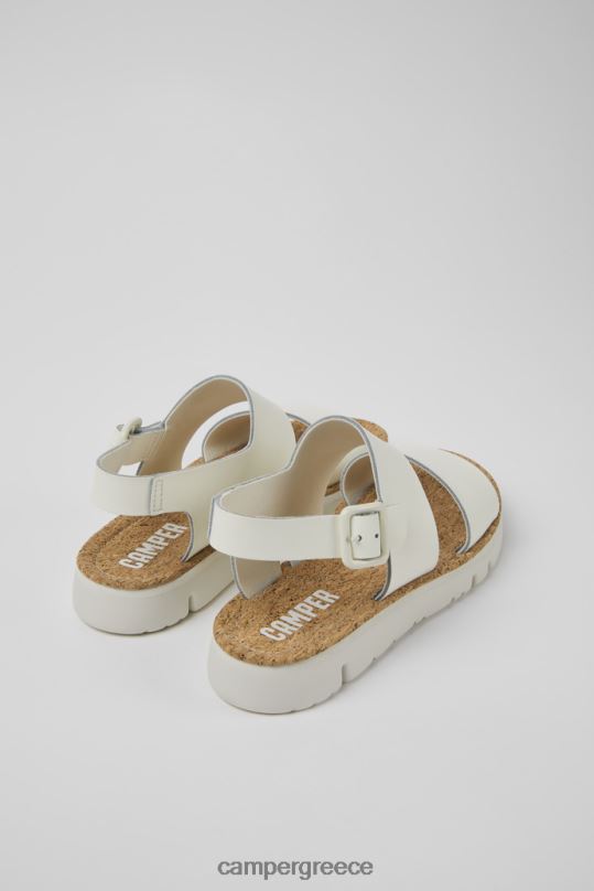 άσπρο Γυναικεία σανδάλια από λευκό δέρμα oruga νέες παραλαβές Camper XTDPX830