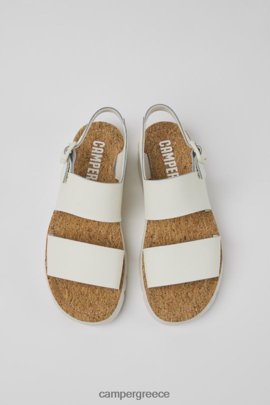 άσπρο Γυναικεία σανδάλια από λευκό δέρμα oruga νέες παραλαβές Camper XTDPX830