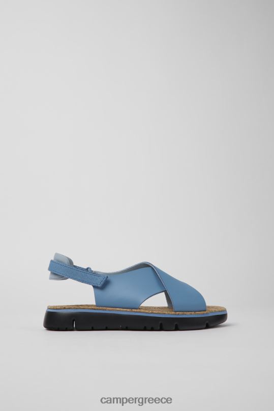 μπλε Σχεδίαση γυναικεία πέδιλα από δέρμα και υφασμάτινα μπλε oruga Camper XTDPX868