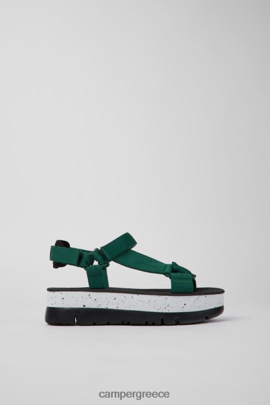 πράσινος Αποκλειστικά γυναικεία πέδιλα από ύφασμα oruga up πράσινο Camper XTDPX860