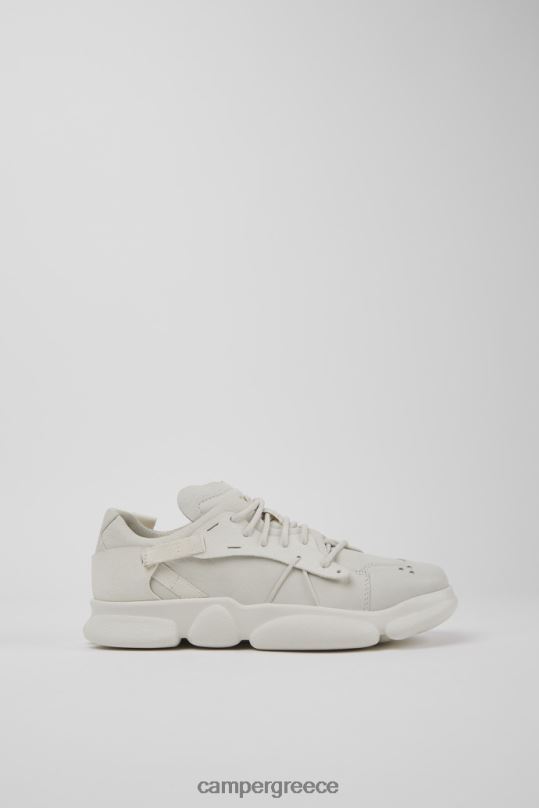 άσπρο αποκλειστικά γυναικεία πάνινα παπούτσια από λευκά καρστικά μη βαμμένα δέρματα Camper XTDPX646