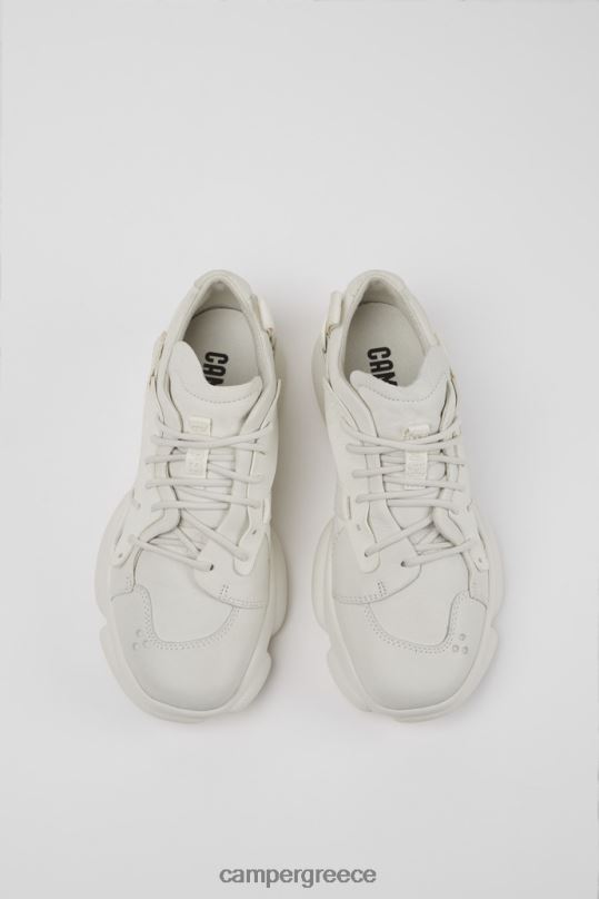 άσπρο αποκλειστικά γυναικεία πάνινα παπούτσια από λευκά καρστικά μη βαμμένα δέρματα Camper XTDPX646