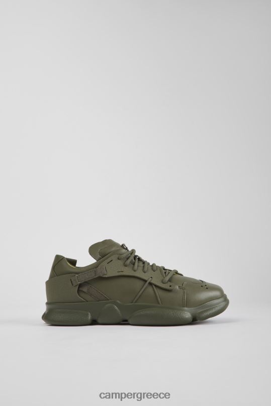 πράσινος αποκλειστικά γυναικεία πάνινα παπούτσια από πράσινο καρστικό δέρμα και ύφασμα Camper XTDPX649