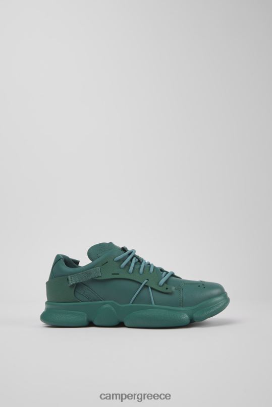 πράσινος Γυναικεία πάνινα παπούτσια από δέρμα και ύφασμα με σχέδιο πράσινο καρστ Camper XTDPX716