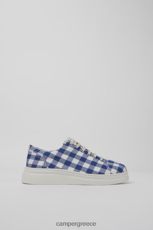 μπλε Γυναικεία αθλητικά παπούτσια από ανακυκλωμένο βαμβάκι σε μπλε και λευκά επιλαχόντα Camper XTDPX754