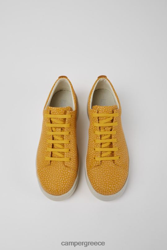 κίτρινος δερμάτινα πάνινα παπούτσια σε κίτρινο-μπεζ σχέδιο Camper XTDPX792