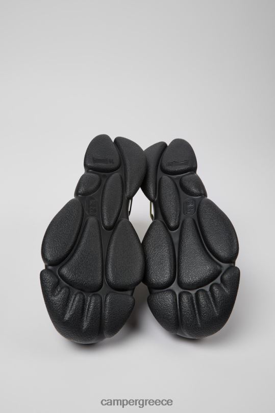 γκρί design δίδυμα γκρι κίτρινα και μαύρα δερμάτινα αθλητικά παπούτσια για γυναίκες Camper XTDPX715