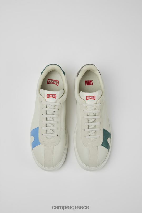 άσπρο design δίδυμα λευκά, μη βαμμένα δερμάτινα αθλητικά παπούτσια για γυναίκες Camper XTDPX730