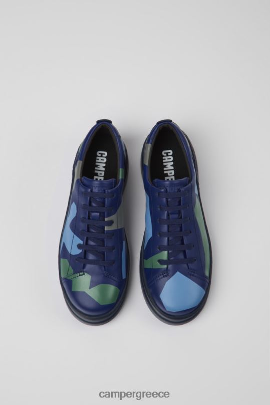 μπλε design δίδυμα μπλε και πράσινα δερμάτινα αθλητικά παπούτσια για γυναίκες Camper XTDPX732