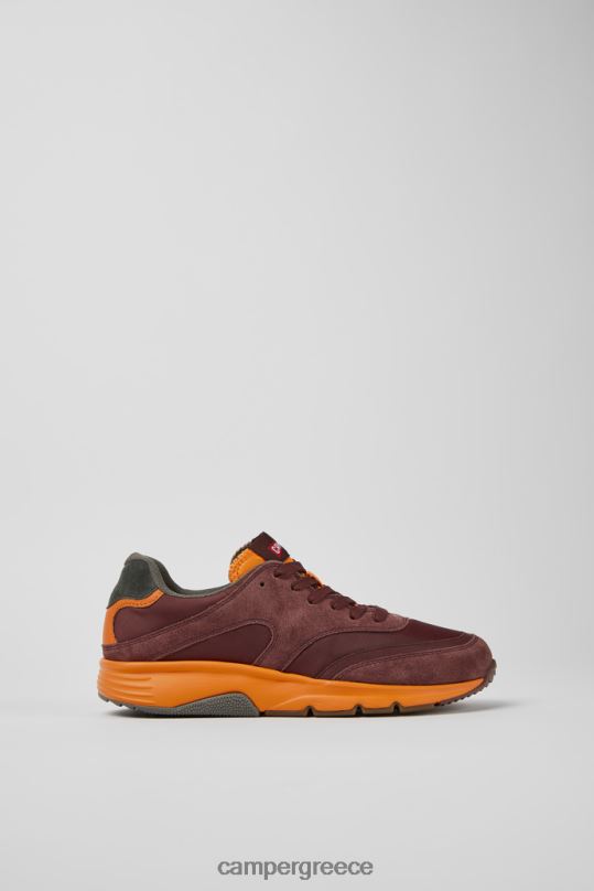 Βουργουνδία Αποκλειστικά γυναικεία πάνινα παπούτσια drift μπορντό και πορτοκαλί από ύφασμα και nubuck Camper XTDPX720