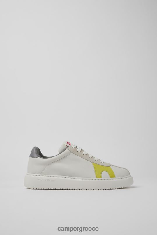 άσπρο Γυναικεία πάνινα παπούτσια runner k21 σε λευκό άβαφο δέρμα και nubuck Camper XTDPX671