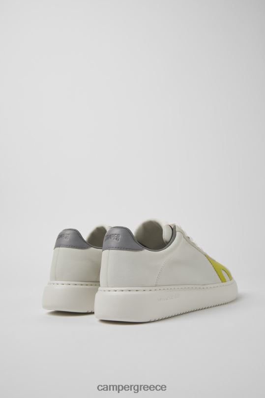 άσπρο Γυναικεία πάνινα παπούτσια runner k21 σε λευκό άβαφο δέρμα και nubuck Camper XTDPX671