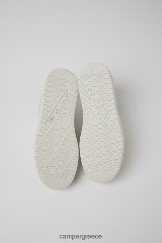 άσπρο Γυναικεία πάνινα παπούτσια runner k21 σε λευκό άβαφο δέρμα και nubuck Camper XTDPX671