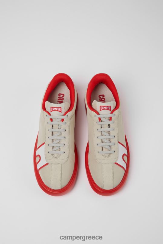 γκρί runner k21 γκρι και κόκκινα υφασμάτινα και nubuck αθλητικά παπούτσια για γυναίκες νέες αφίξεις Camper XTDPX672