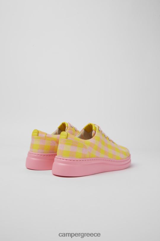 κίτρινος ντιζάιν runner up κίτρινα και ροζ ανακυκλωμένα βαμβακερά αθλητικά παπούτσια για γυναίκες Camper XTDPX762