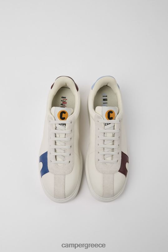 άσπρο Αποκλειστικά δίδυμα γυναικεία sneakers από λευκό δέρμα και καστόρι Camper XTDPX190