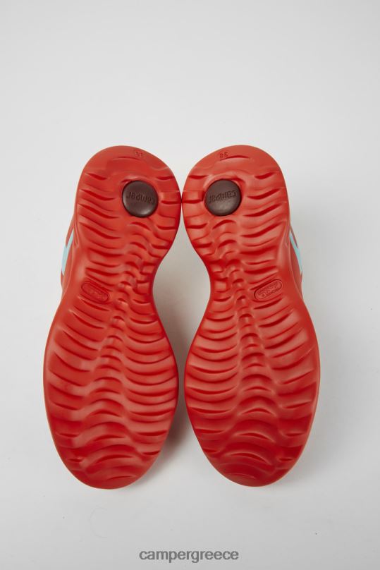 το κόκκινο δίδυμα κόκκινα και τιρκουάζ δερμάτινα sneakers με κορδόνια νέες παραλαβές Camper XTDPX787