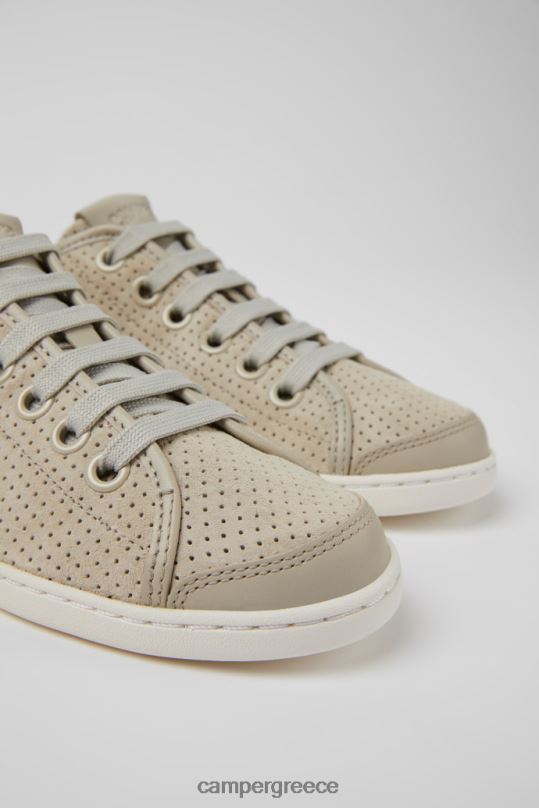 γκρί Γυναικεία πάνινα παπούτσια με σχέδιο uno γκρι nubuck και δερμάτινα Camper XTDPX704