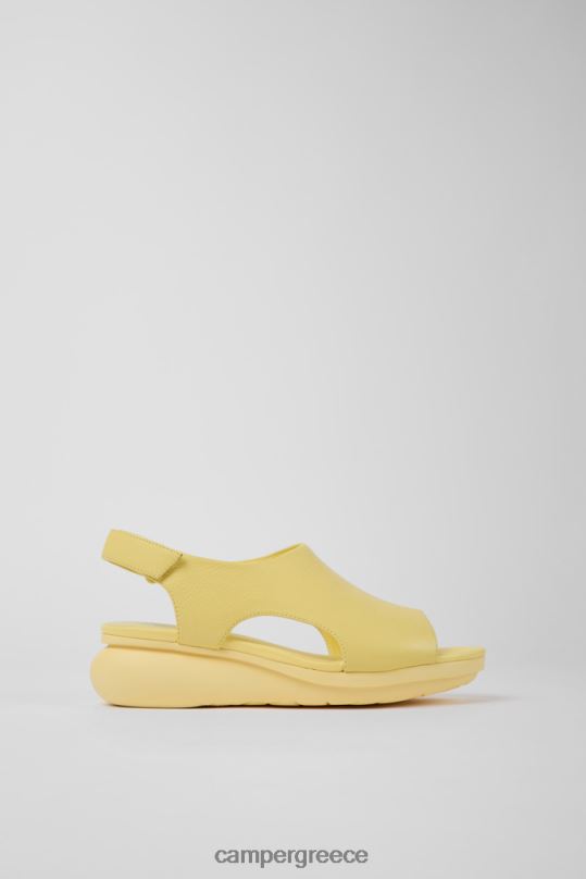 κίτρινος αποκλειστικά δερμάτινα σανδάλια με κίτρινο μπαλόνι για γυναίκες Camper XTDPX1032