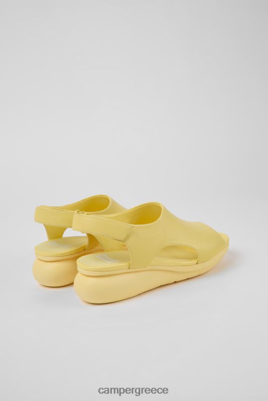 κίτρινος αποκλειστικά δερμάτινα σανδάλια με κίτρινο μπαλόνι για γυναίκες Camper XTDPX1032