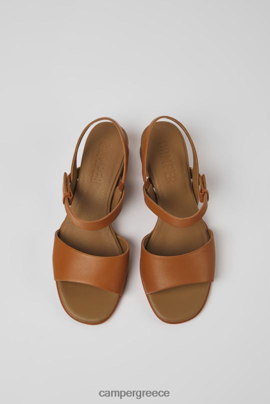 καφέ σχέδιο γυναικείο καστανό πέδιλο με τιράντες Camper XTDPX1035