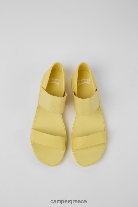 κίτρινος Σχέδιο σωστά κίτρινα δερμάτινα σανδάλια για γυναίκες Camper XTDPX1053