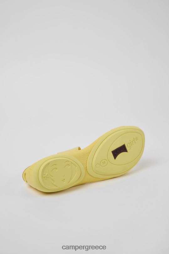 κίτρινος Σχέδιο σωστά κίτρινα δερμάτινα σανδάλια για γυναίκες Camper XTDPX1053
