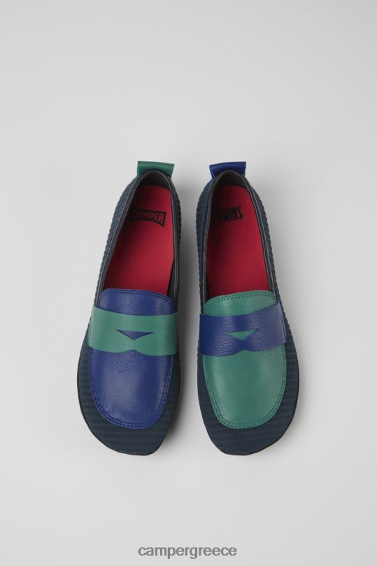 μπλε δίδυμα μπλε και πράσινα ανακυκλωμένα δερμάτινα παπούτσια για γυναίκες νέες αφίξεις Camper XTDPX1098