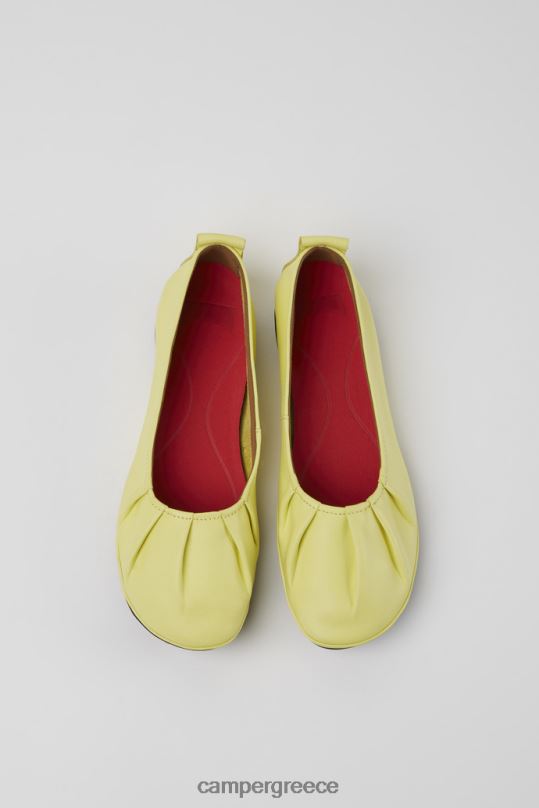 κίτρινος δεξιές κίτρινες δερμάτινες μπαλαρίνες γυναικείες νέες αφίξεις Camper XTDPX1102