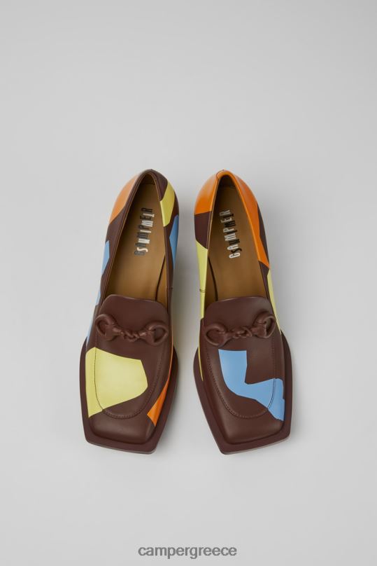 πολύχρωμος αποκλειστικές δίδυμες πολύχρωμες δερμάτινες γόβες για γυναίκες Camper XTDPX1108