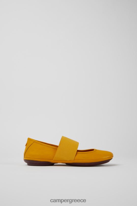 κίτρινος δεξιά κίτρινα δερμάτινα μπαλαρίνες για γυναίκες αποκλειστικά Camper XTDPX1113