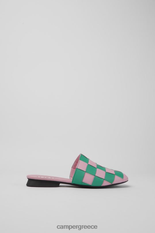 ροζ σχεδίαση δίδυμα ροζ και πράσινα δερμάτινα παπούτσια για γυναίκες Camper XTDPX1126