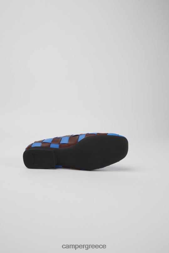 μπλε σχέδια δίδυμα μπλε και μπορντό δερμάτινα παπούτσια για γυναίκες Camper XTDPX1127