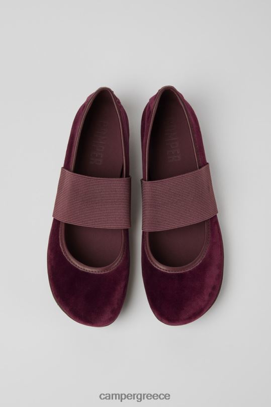 Βουργουνδία σχεδίασε σωστά μπορντό παπούτσια μπαλαρίνας Camper XTDPX1146