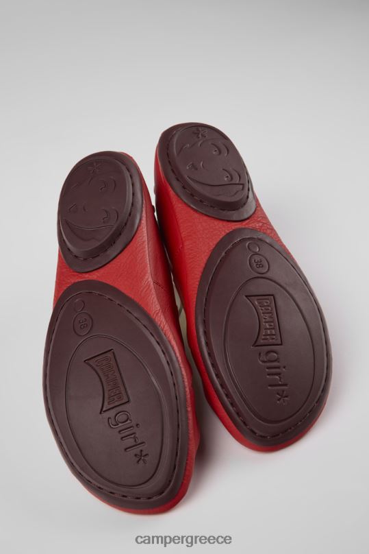 το κόκκινο σωστές κόκκινες δερμάτινες μπαλαρίνες για γυναίκες νέες αφίξεις Camper XTDPX991