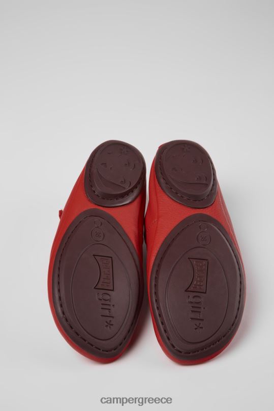 το κόκκινο αποκλειστικά δεξιά κόκκινα δερμάτινα παπούτσια για γυναίκες Camper XTDPX994